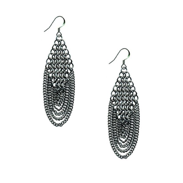 SLINKY Diamond & Draping Chain Earrings Supply