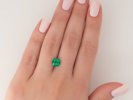 2Ct Cushion Cut Lab Created Emerald For Discount