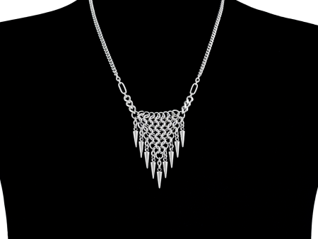 THORN Chainmaille Triangle Pendant Online now