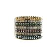 Estate Sterling Silver 0.47ctw White Diamond & Colored Diamond Multi Row Ring on Sale