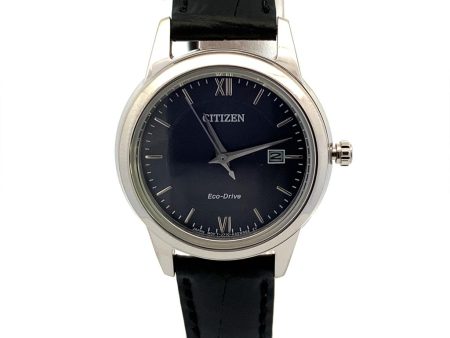 Stainless Steel Eco Drive Blue Dial Watch by Citizen Hot on Sale