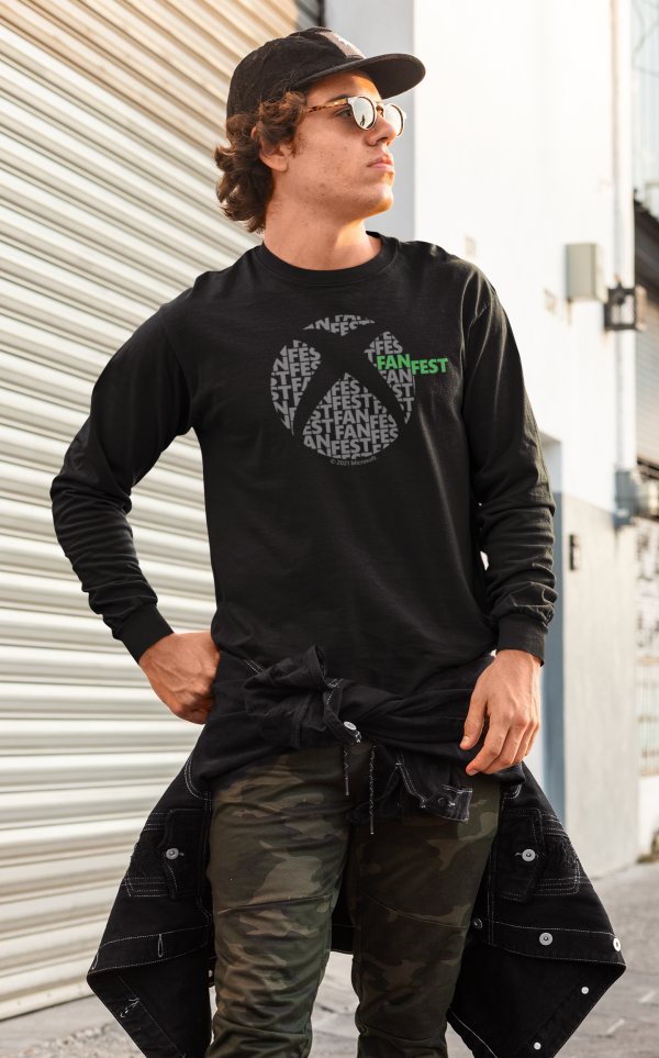 Xbox FanFest Wordmark Sphere Long Sleeve T-shirt Discount