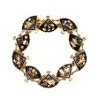 Estate Gold Filled Damascene Fan Link Bracelet Cheap