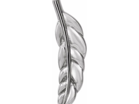 Sterling Silver Leaf Link Charm by Stuller Online now