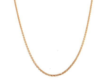 14K Rose Gold 1.00mm Adjustable Wheat Chain Necklace Supply