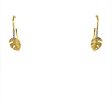 14K Yellow Gold 0.03ctw Diamond Leaf Drop Earrings For Discount