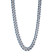 Stainless Steel and IP Blue Curb Chain Men s Necklace For Cheap