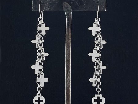 ROGUE Cross Chain Earrings For Discount