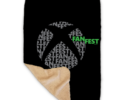 Xbox FanFest Wordmark Sphere Sherpa Blanket For Sale