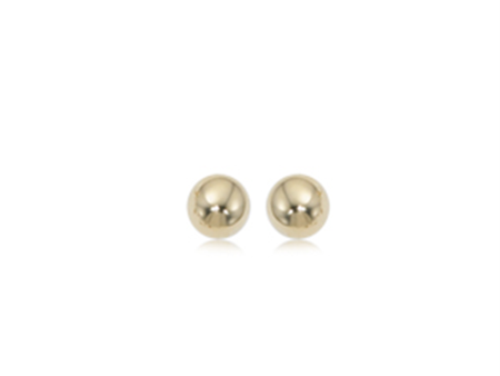 14K Yellow Gold 4mm Ball Stud Earrings For Discount