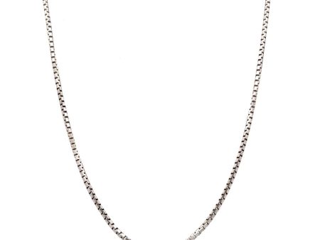 Estate 14K White Gold 1.10mm Box Chain Necklace Online Sale