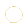 14K Yellow Gold Engravable ID Bar Bracelet by Midas Chain Cheap