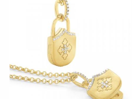 14K Yellow Gold 0.10ctw Round Diamond Locket Necklace Online Sale