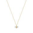 14K Yellow Gold Opal & Lab Diamond Drop Necklace by Aurelie Gi For Sale