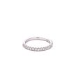 14K White Gold 0.35ctw Round Diamond Half Wedding Band Discount