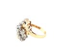 Estate 14K Two Tone Gold 0.33ctw Round Diamond Cluster Ring Discount