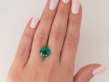 5.5Ct Round Cut Lab Created Emerald Online