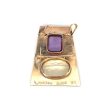 Estate 18K Yellow Gold Amethyst & Citrine Pin Pendant For Sale