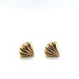 Estate 14K Yellow Gold Fan Stud Earrings For Cheap