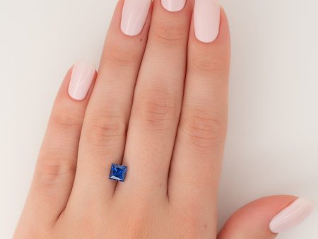 1Ct Princess Cut Lab Created Sapphire on Sale