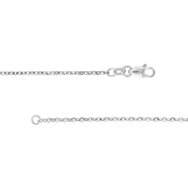 Sterling Silver 1.5mm Diamond Cut Cable Chain Necklace 18  For Cheap