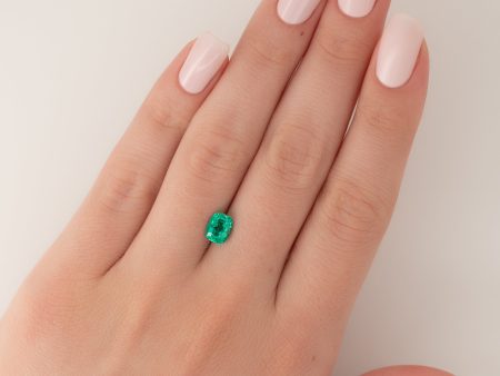 1.5Ct Elongated Cushion Cut Lab Created Emerald For Discount