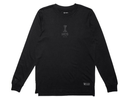 HCS Trophy Black on Black Long Sleeve Tee Cheap