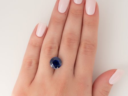 5Ct Round Cut Lab Created Sapphire on Sale