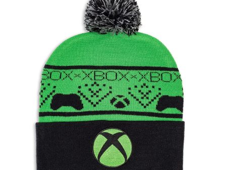 Xbox Green & Black Pompom Beanie For Sale