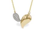 14K Two Tone Gold 0.33ctw Diamond Necklace by Allison Kaufman Discount