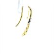 14K Yellow Gold 0.03ctw Diamond Leaf Drop Earrings For Discount