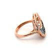 14K Rose Gold 3.56ctw Blue Topaz & Diamond Malibu Wave Ring by Bellarri Online