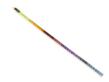 14K Yellow Gold 7.31ctw Rainbow Sapphire Tennis Bracelet by Bellarri Online now