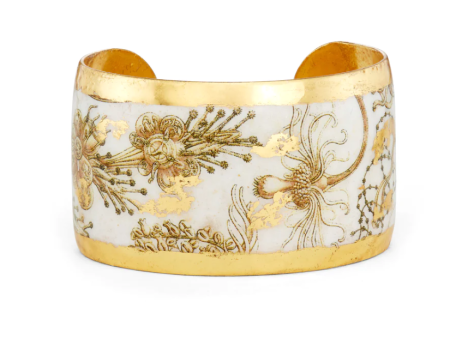 22K Gold Leaf Sea Life Sepia Cuff Bracelet by Evocateur For Discount