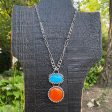 GEMSTONE Hemimorphite & Carnelian Double Stone Pendant Discount