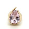 Estate 14K Yellow Gold 13.86ctw Pear Pink Kunzite Solitaire Ring Supply