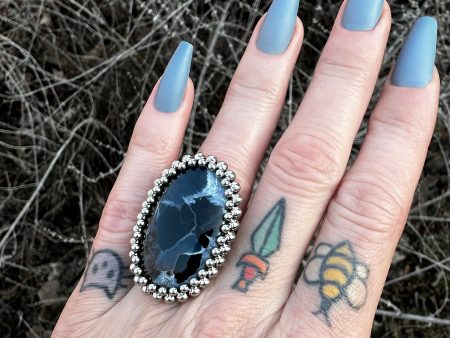 GEMSTONE Oval Pietersite Ring: Size 8 Sale