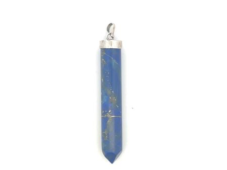 Estate Sterling Silver Terminated Lapis Lazuli Pendant Fashion