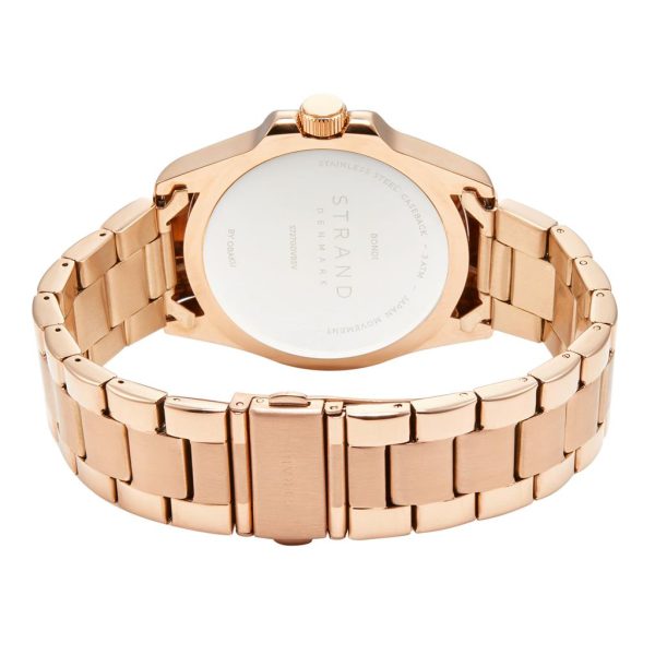 Stainless Steel Rose Gold Bondi Merlot Watch by Obaku Online now