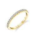 14K Yellow Gold 0.29ctw Round Diamond Half Wedding Band For Cheap