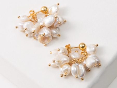 Convertible Pearl Cluster Earrings For Cheap