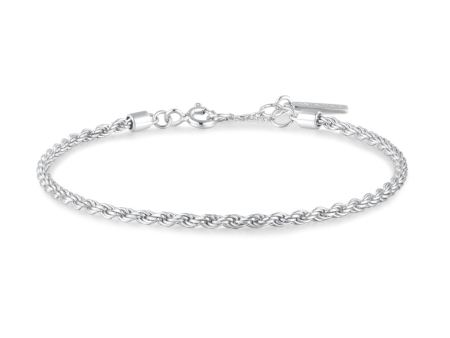 Sterling Silver Twisted Rope Chain Bracelet by Ania Haie Fashion