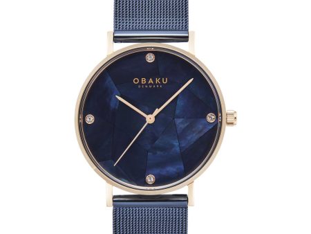 IP Rose Gold Mosaik Ocean Women s Watch by Obaku For Sale