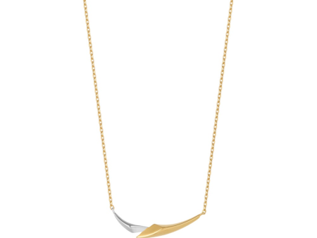 Two Tone Arrow Bar Necklace by Ania Haie Supply