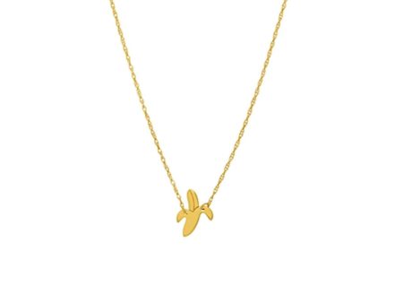 14K Yellow Gold Banana Pendant Necklace by Midas Chain Online Sale