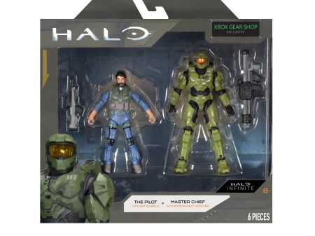 Halo Infinite The Pilot and Master Chief Action Figure 2-Pack - Xbox Gear Shop Exclusive Online Sale