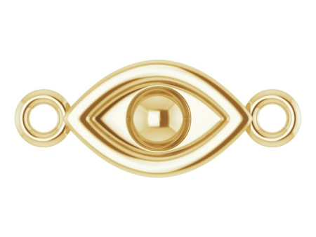 14K Yellow Gold Evil Eye Double Bail Charm by Stuller Online now