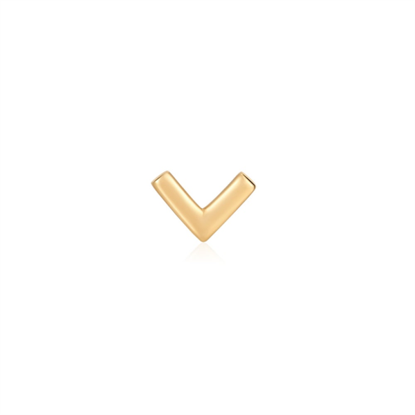 14K Yellow Gold Wishbone Stud Earrings by Aurelie Gi Cheap