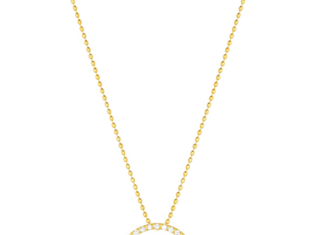 18K Yellow Gold 7.5-8mm Cultured Akoya Pearl & Diamond Open Circle Necklace Online now