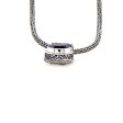 Sterling Silver & 18K Yellow Gold Amethyst Solitaire Necklace by Samuel B. Sale